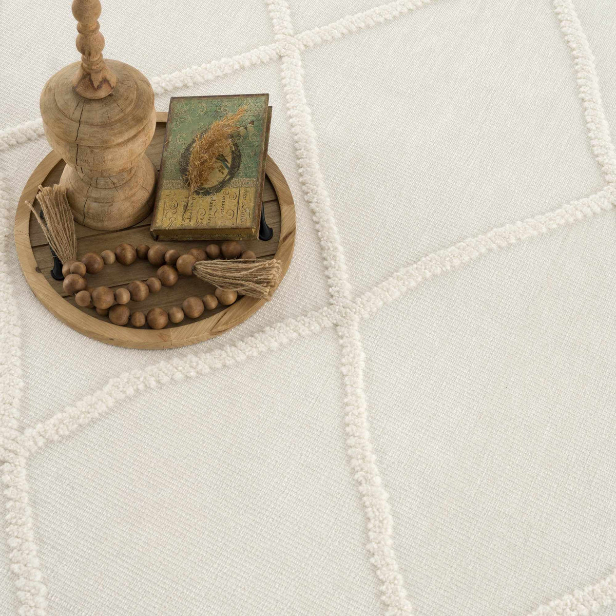 Amani White Washable Rug - Clearance