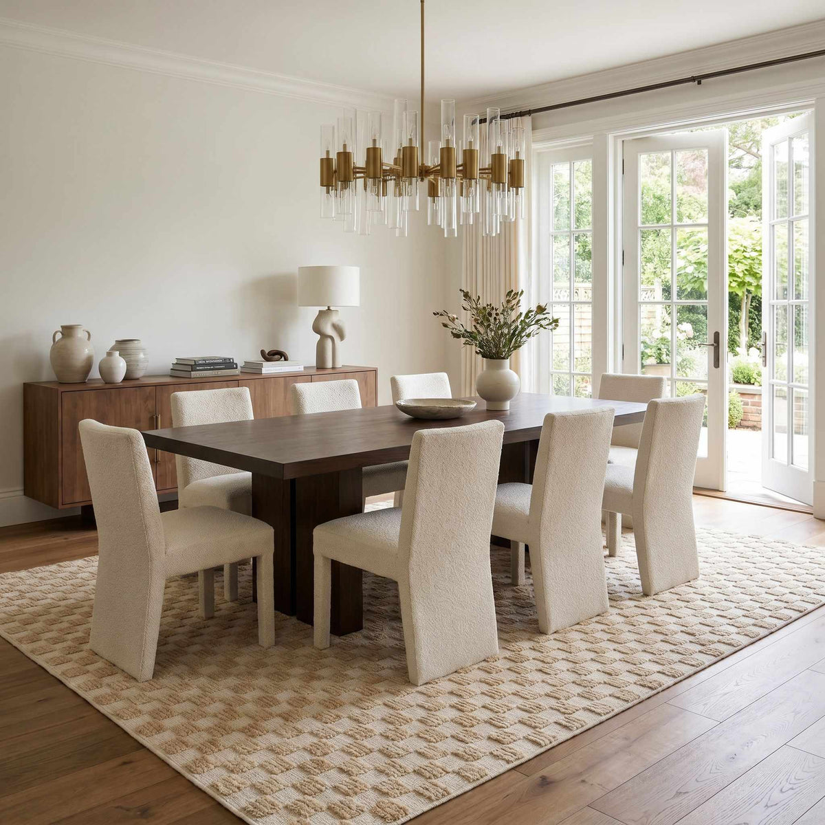 Anthea Beige Washable Area Rug