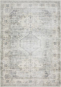 Laran Sage Distressed Washable Area Rug - Clearance