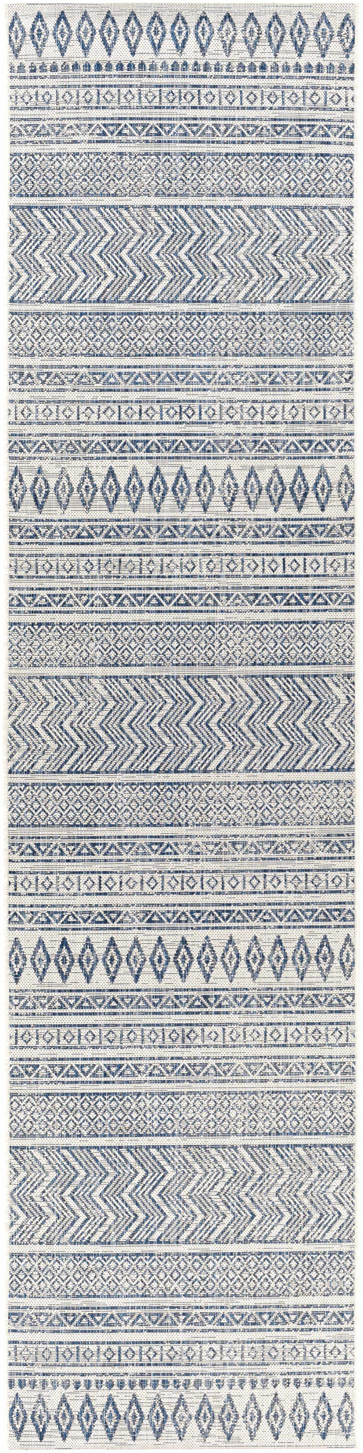 Madras Light Blue Green All Over Performance Outdoor Area Rug