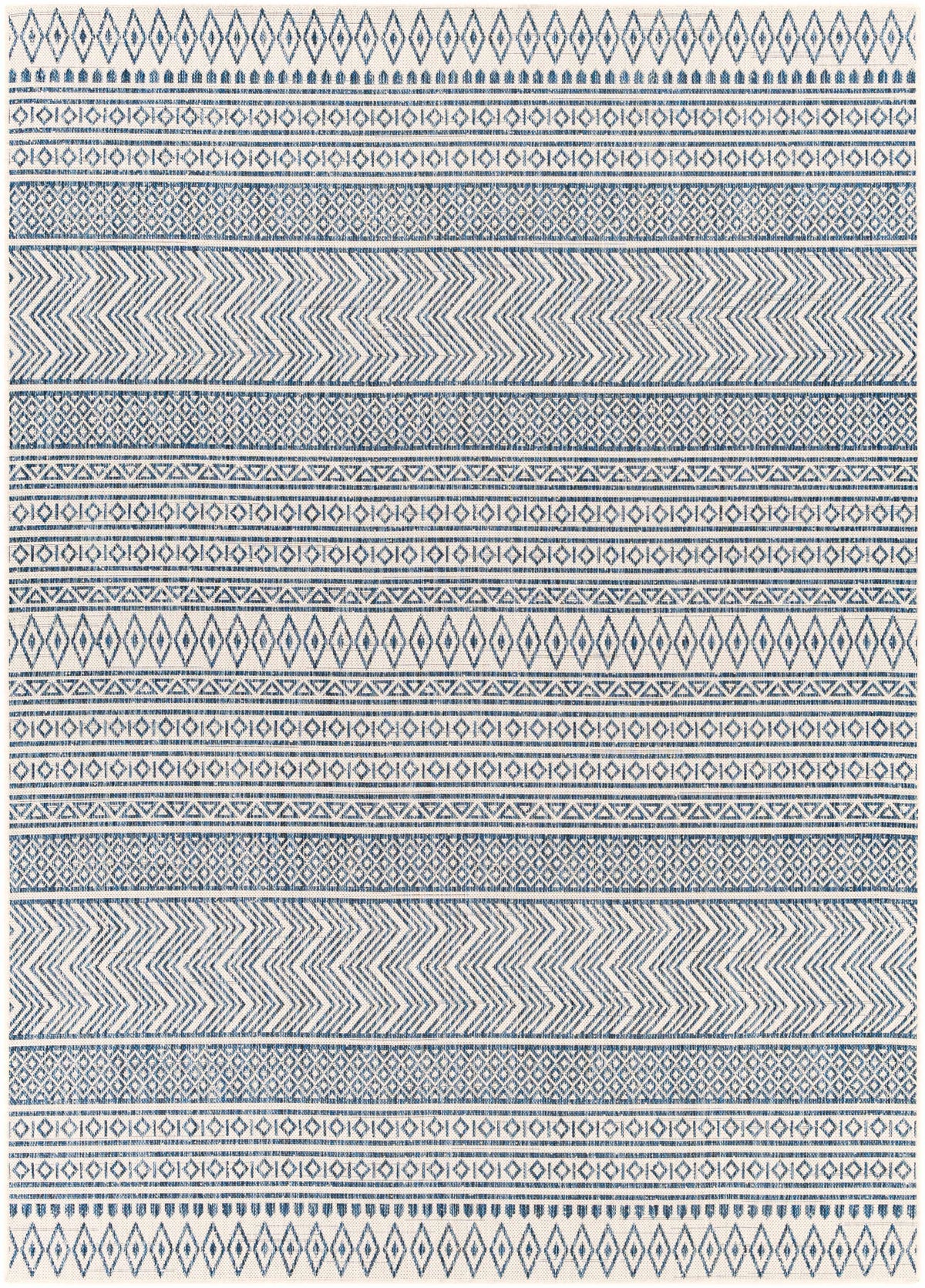 Madras Light Blue Green All Over Performance Outdoor Area Rug