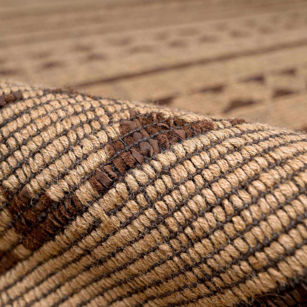 Maia Jute & Leather Area Rug - Clearance