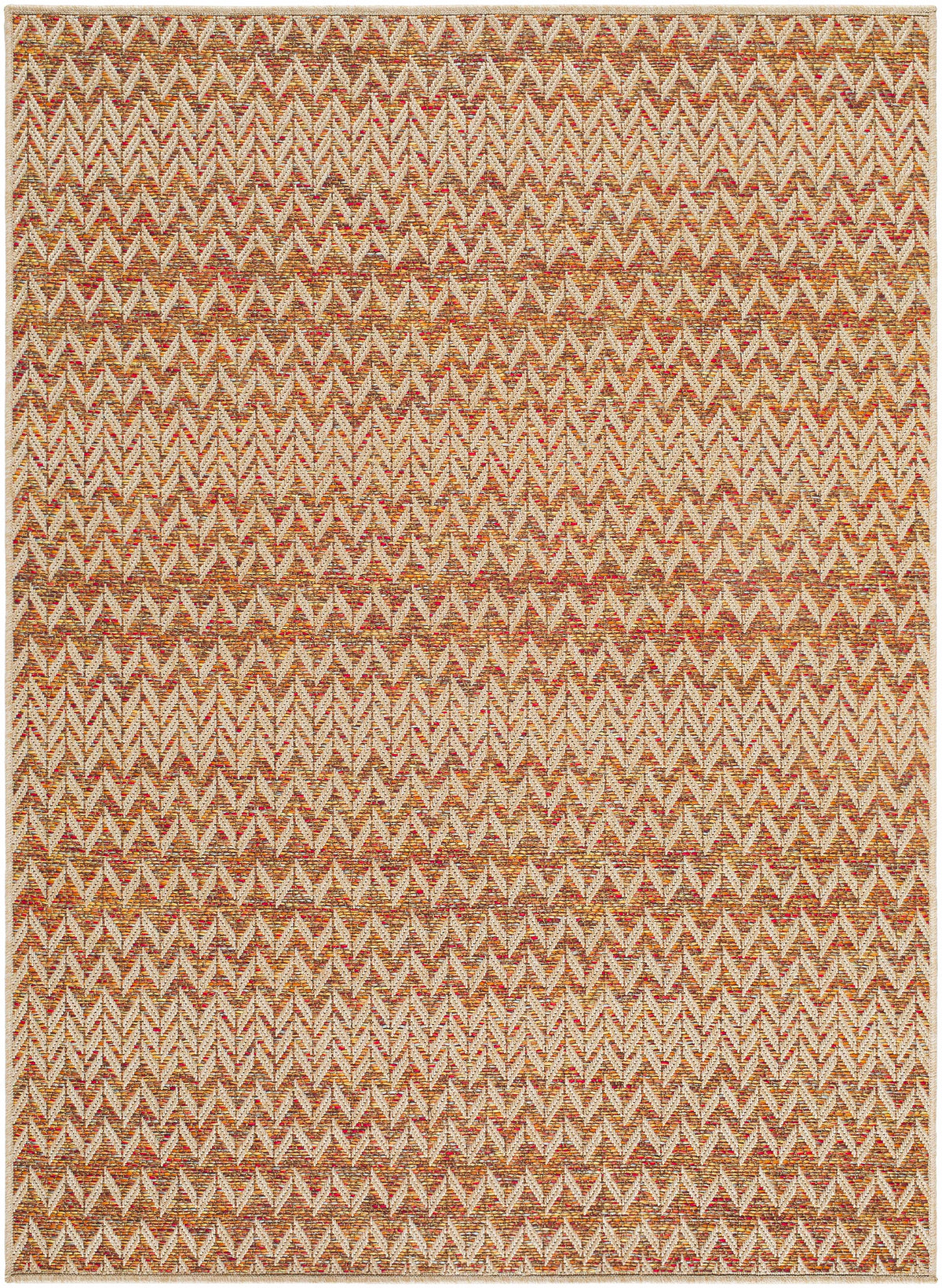 Alazne Burnt Orange Outdoor Area Rug