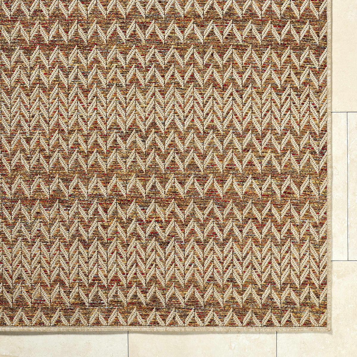 Alazne Burnt Orange Outdoor Area Rug