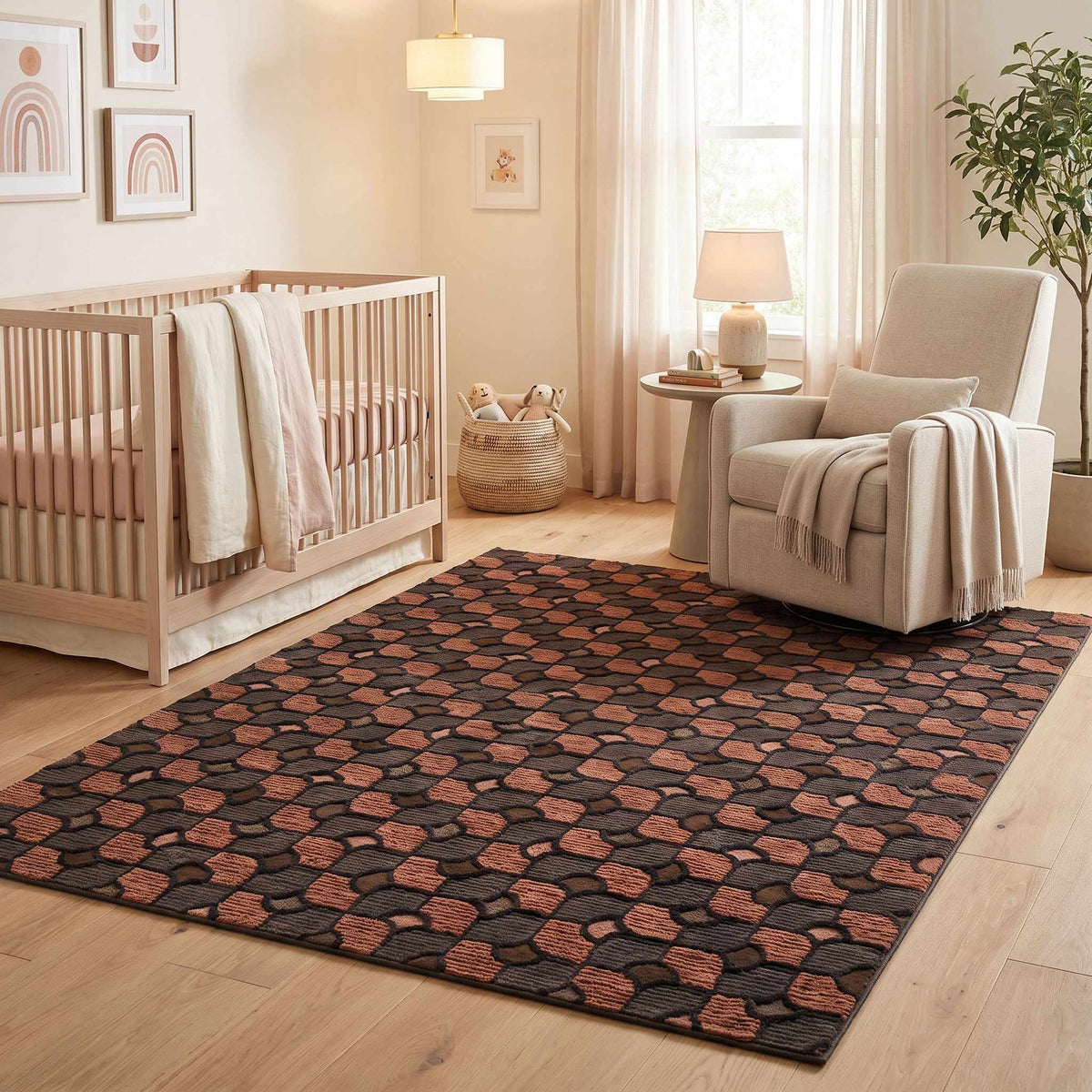 Josiah Contemporary Washable Area Rug