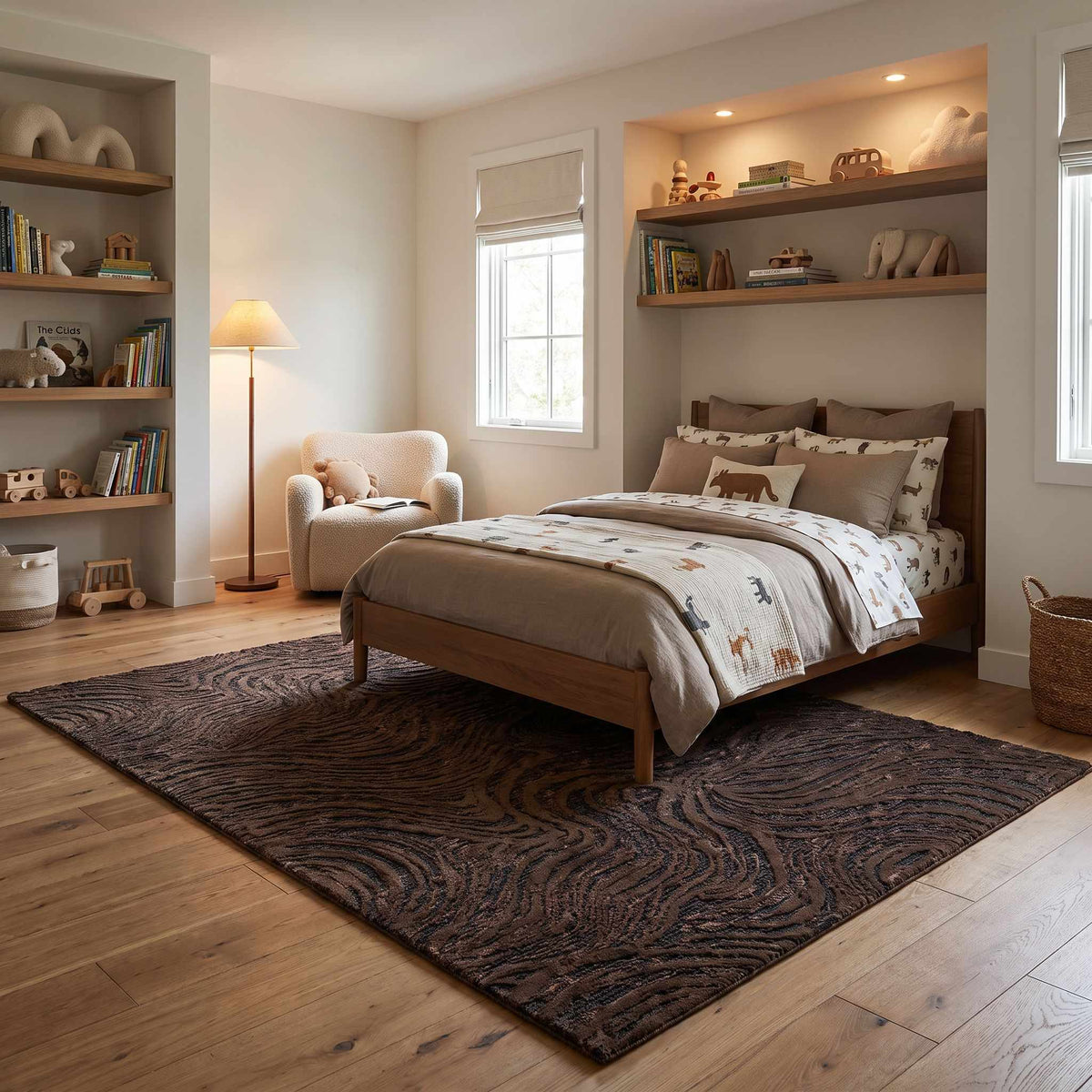 Kamiko Contemporary Washable Area Rug