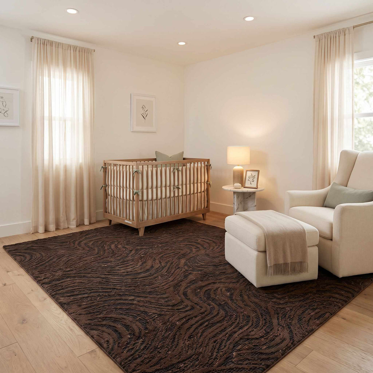 Kamiko Contemporary Washable Area Rug