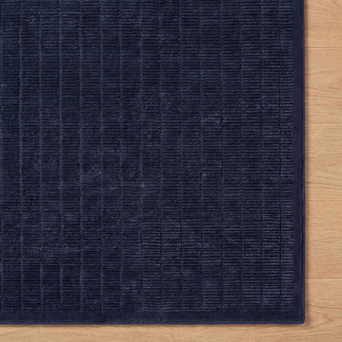 Jolene Navy Blue Contemporary Washable Area Rug