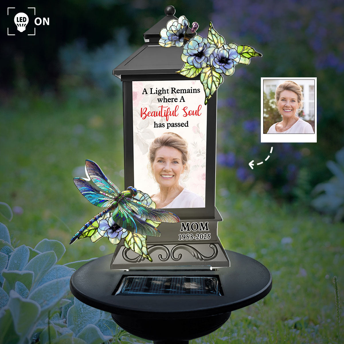 A Light Remains Where A Beautiful Soul Has Passed - Personalized Solar Light