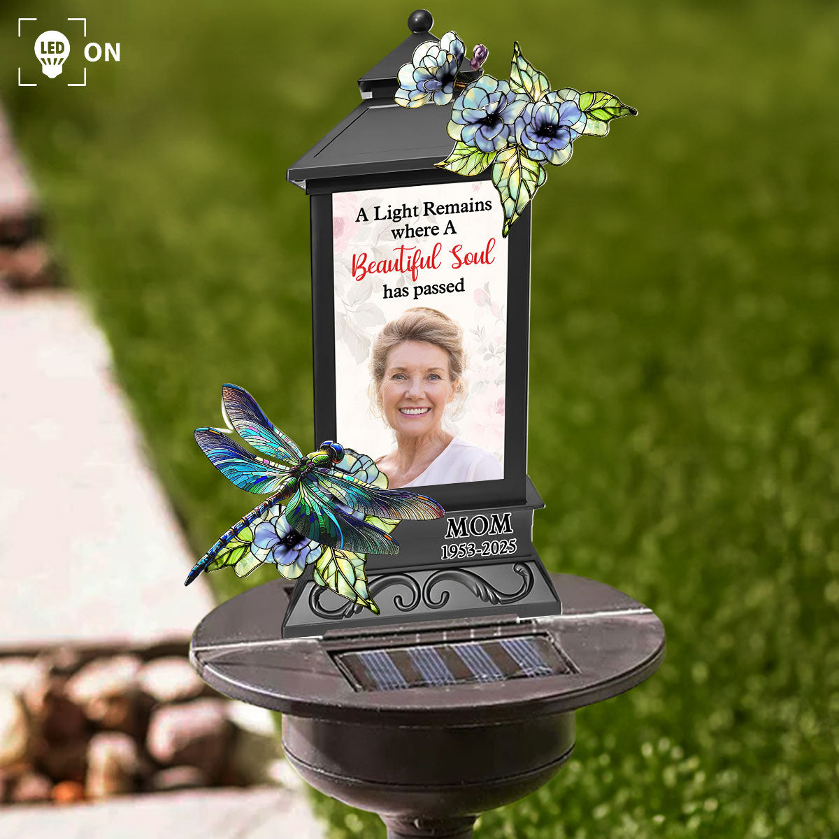 A Light Remains Where A Beautiful Soul Has Passed - Personalized Solar Light