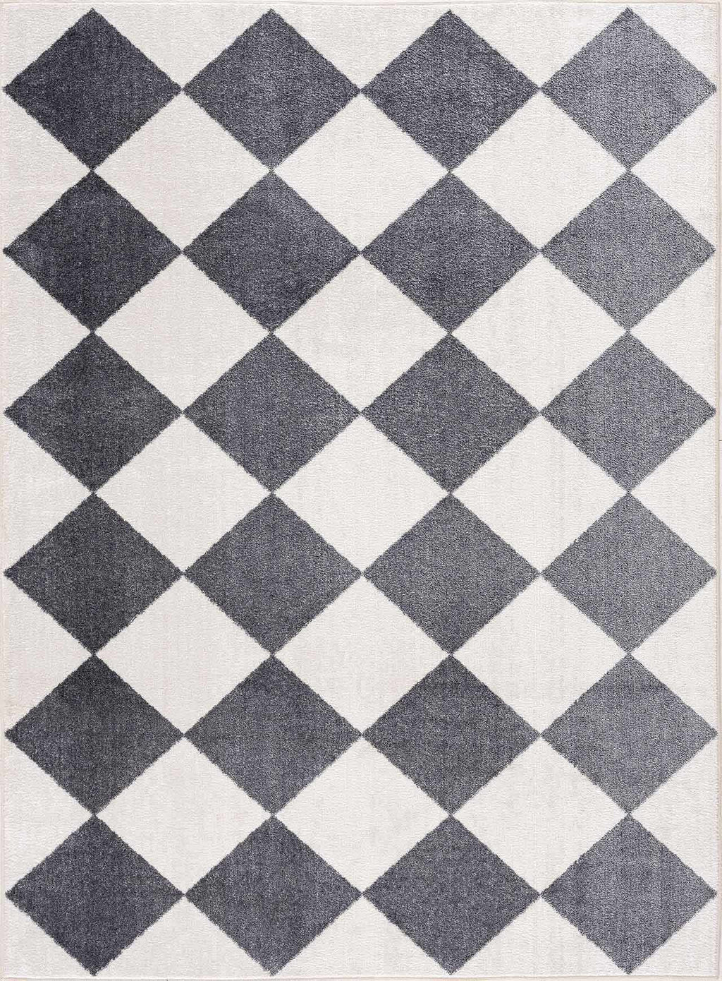 Ulric Navy Blue Diamond Washable Area Rug