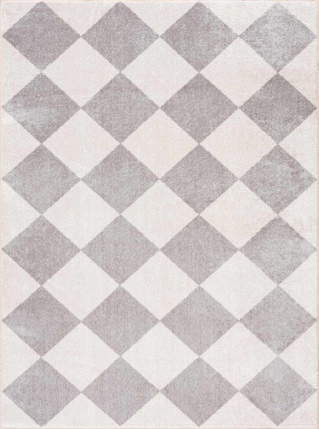 Ulric Light Gray Diamond Washable Area Rug
