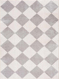 Ulric Light Gray Diamond Washable Area Rug