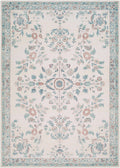 Meyly Pink & Green Washable Area Rug