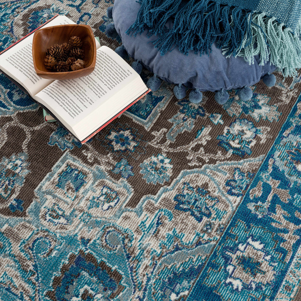 Mardin Turquoise Area Rug - Clearance