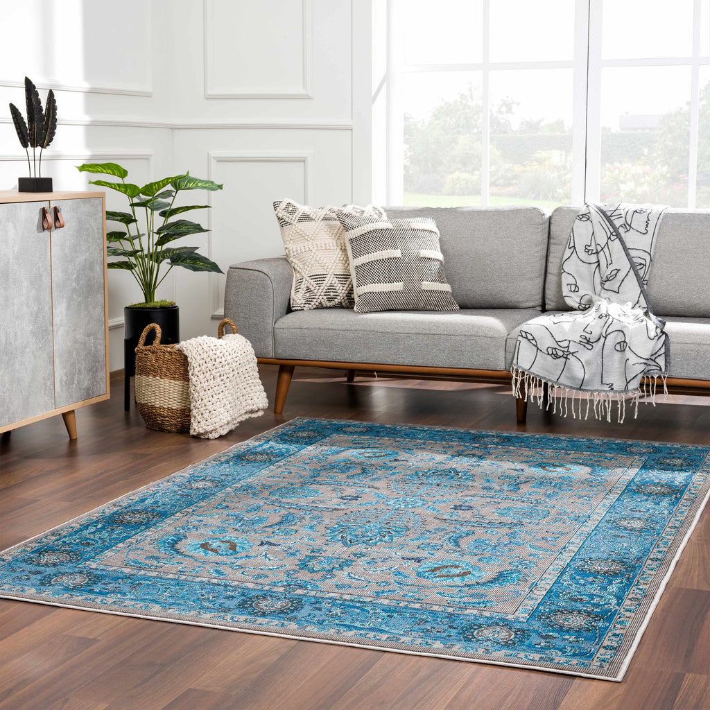 Mardina Turquoise Area Rug - Clearance