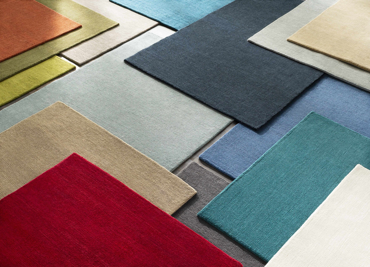 Brockton Solid Orange Wool Rug