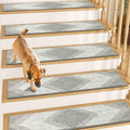 Muddy Mat® Soft Chenille Stair Treads Non-Slip Reusable, Super Absorbent Stair Treads for Wooden Steps, Tile & Marble Floor, Easy to Install & Machine Washable - Aspen 30'' x 7''