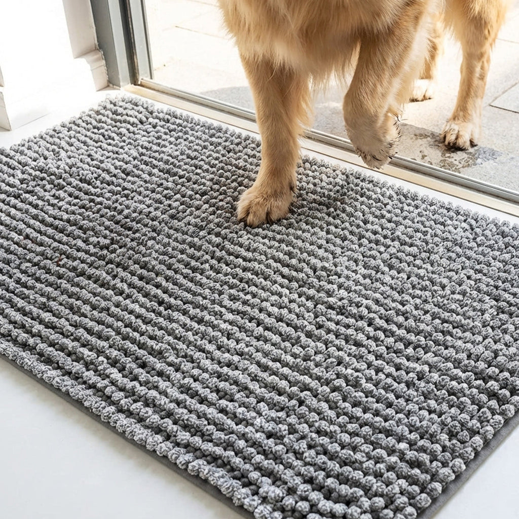 Muddy Mat® T.Max Dual Tone Indoor Dog Door Mat & Bathroom Rugs – Non Slip Chenille Entryway Rug for Muddy Paws, Super Absorbent Washable Front Door Mat, Quick Dry Bath Mat