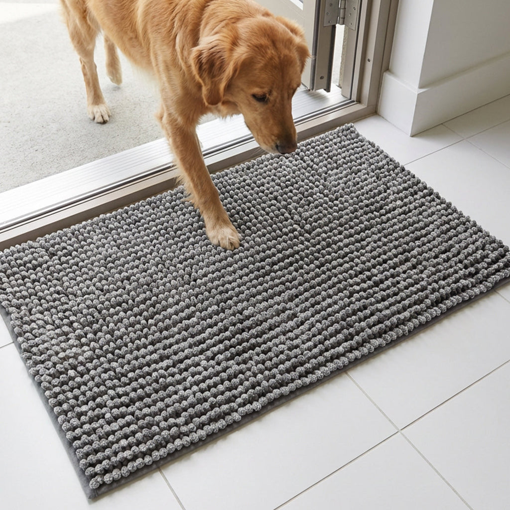 Muddy Mat® T.Max Dual Tone Indoor Dog Door Mat & Bathroom Rugs – Non Slip Chenille Entryway Rug for Muddy Paws, Super Absorbent Washable Front Door Mat, Quick Dry Bath Mat