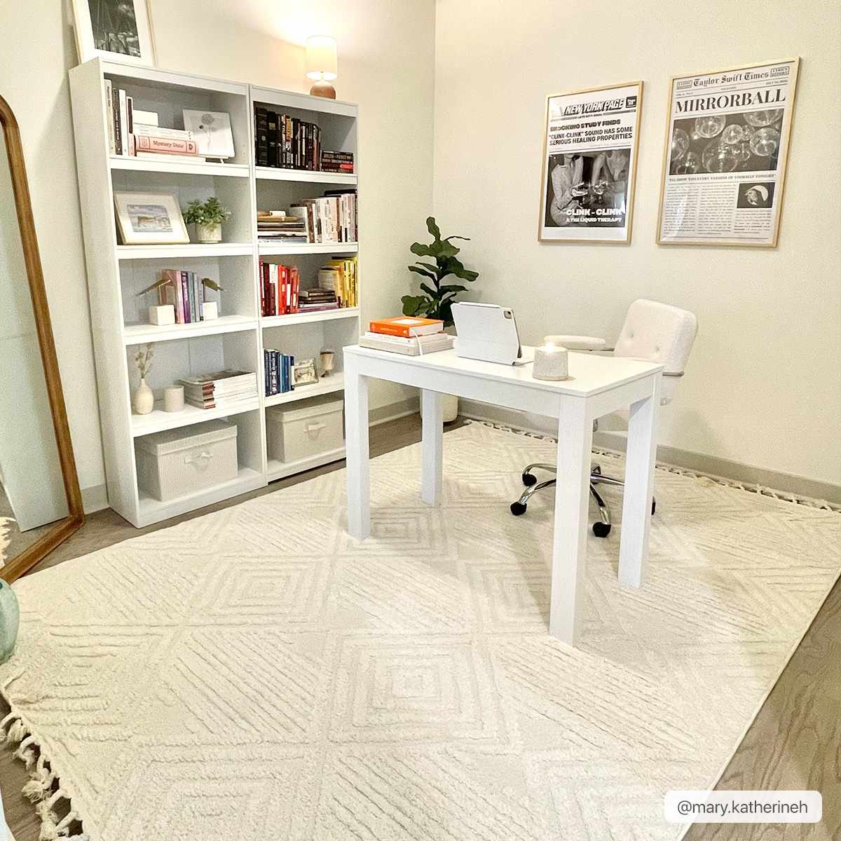 Manyas 3D Bone Area Rug with Tassels - Clearance