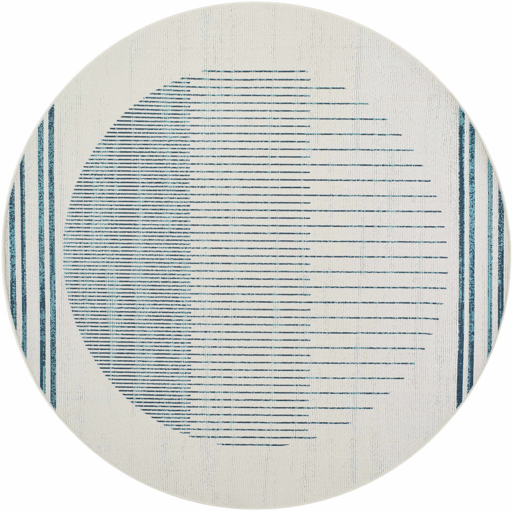 Nabil Slate Blue Outdoor Area Rug - Clearance