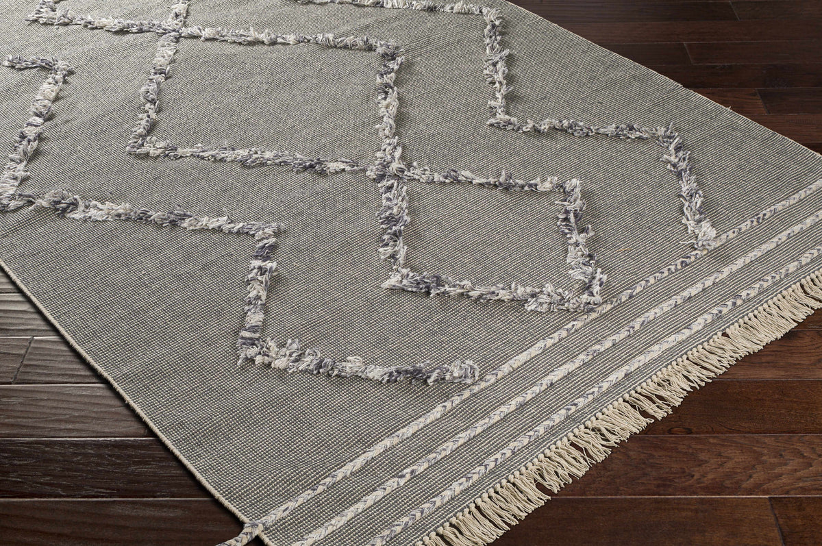 Needville Gray High-Low Rug - Clearance