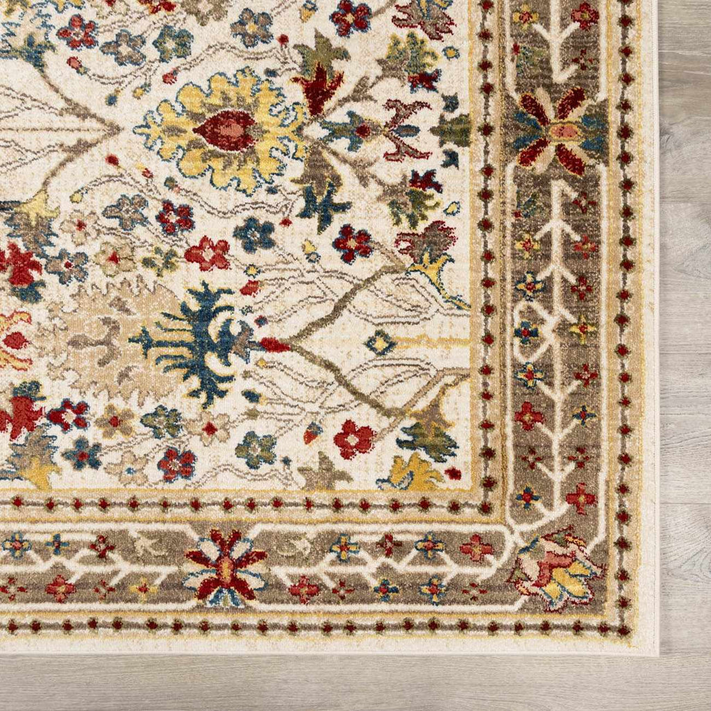 Neola White/Brown Oushak Rug