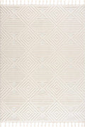 Manyas 3D Bone Area Rug with Tassels - Clearance