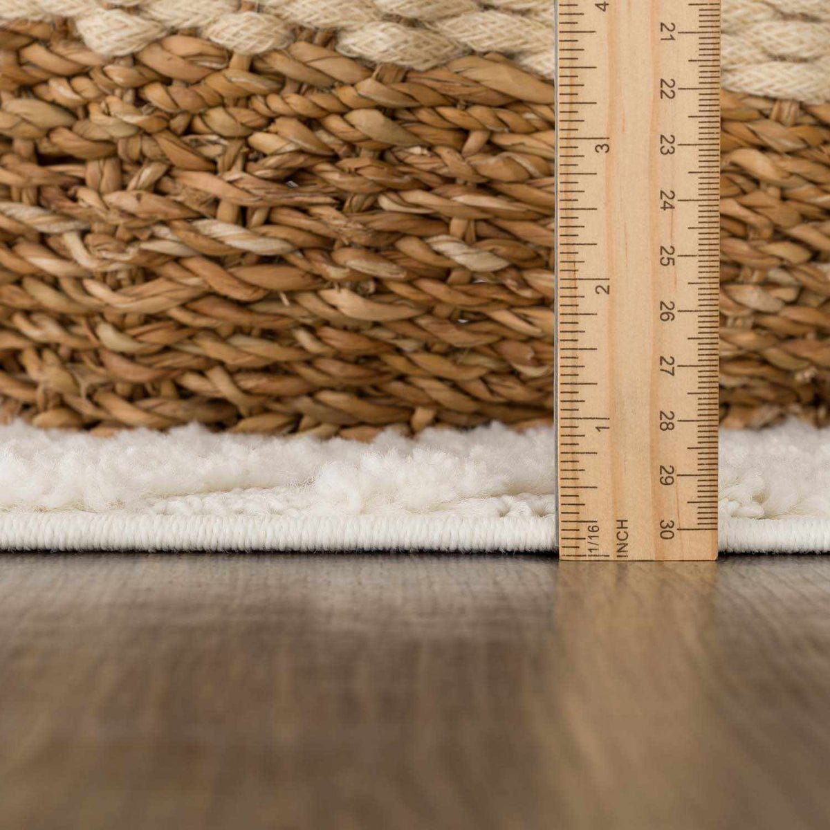 Manyas 3D Bone Area Rug with Tassels - Clearance