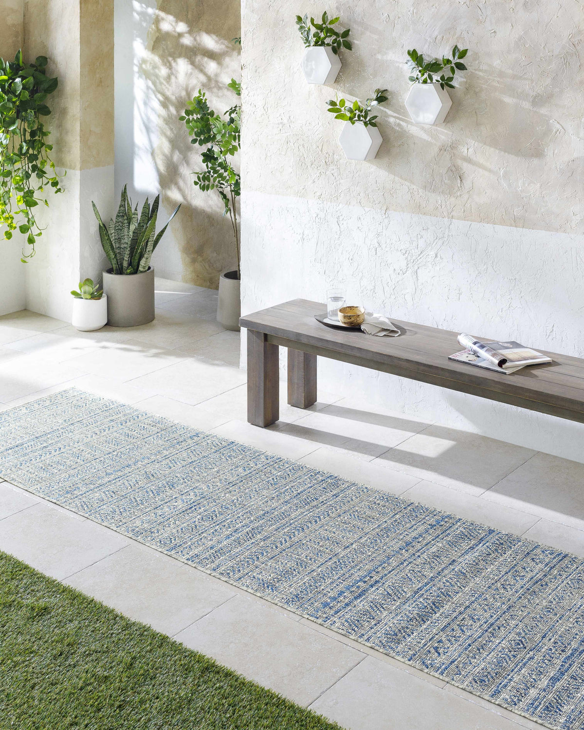 Novato All Over Pattern Performance Outdoor Rug