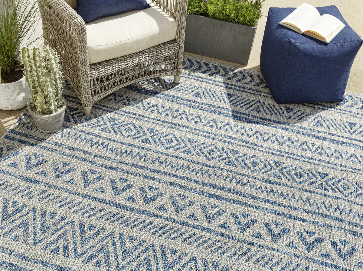Novato All Over Pattern Performance Outdoor Rug