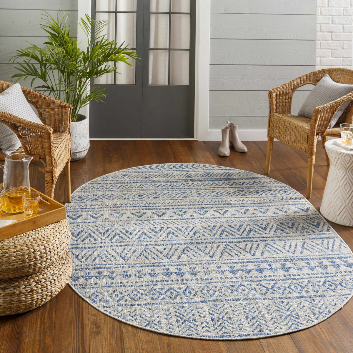 Novato All Over Pattern Performance Outdoor Rug