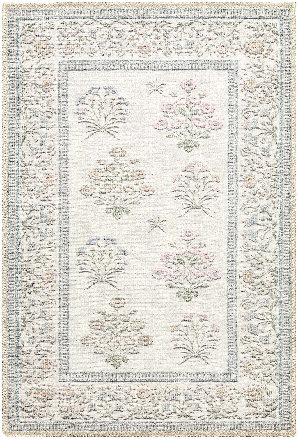 Aquene Ivory Washable Area Rug