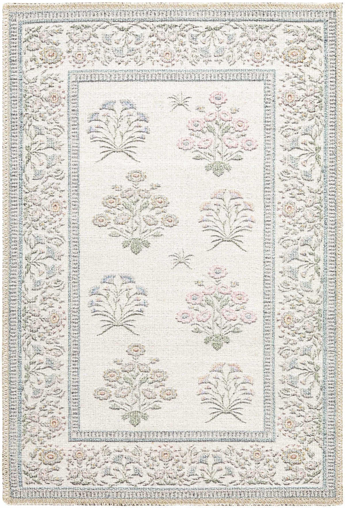 Aquene Ivory Washable Area Rug