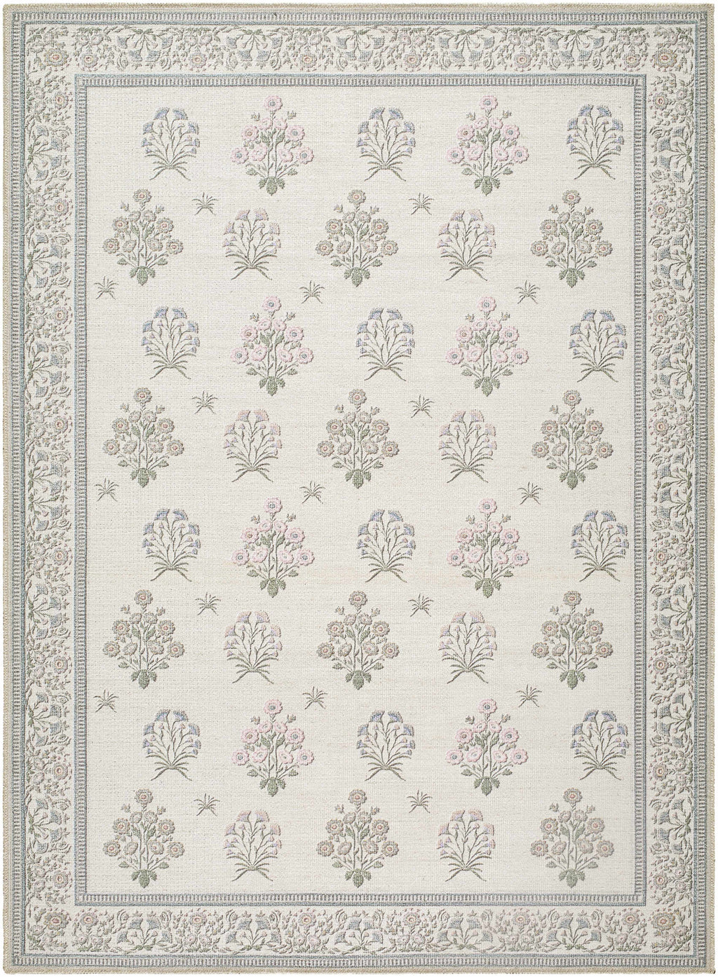 Aquene Ivory Washable Area Rug