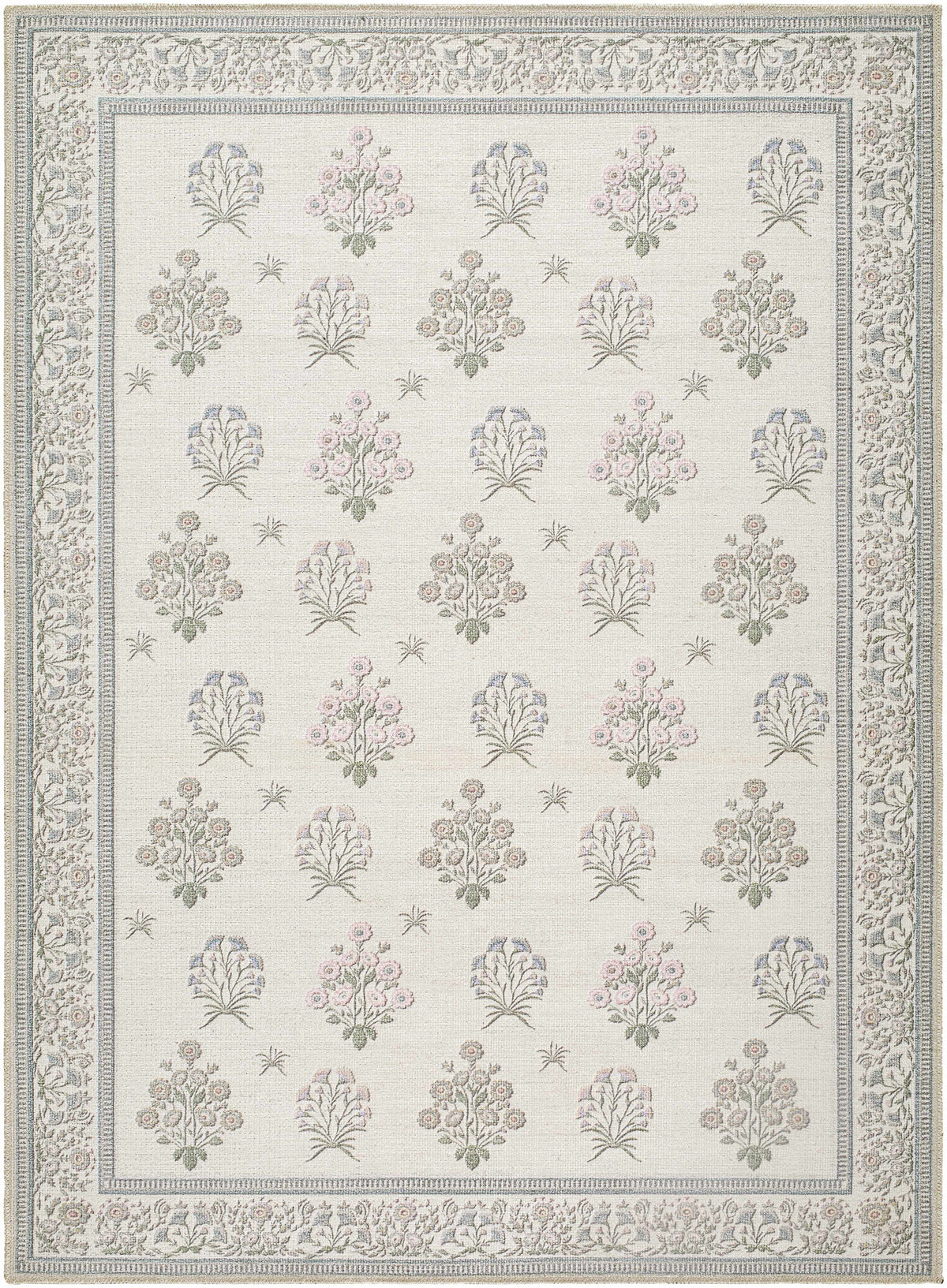 Aquene Ivory Washable Area Rug