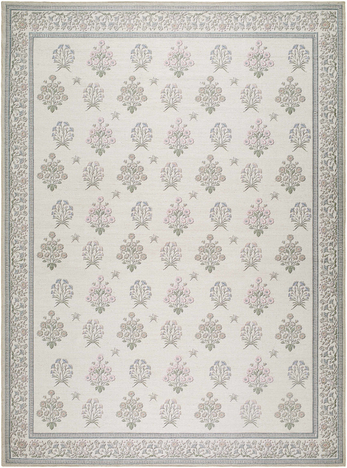 Aquene Ivory Washable Area Rug
