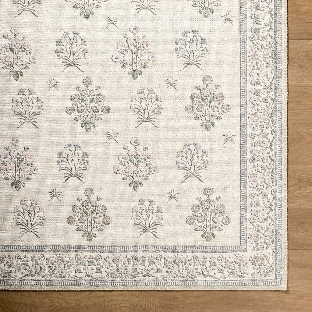 Aquene Ivory Washable Area Rug