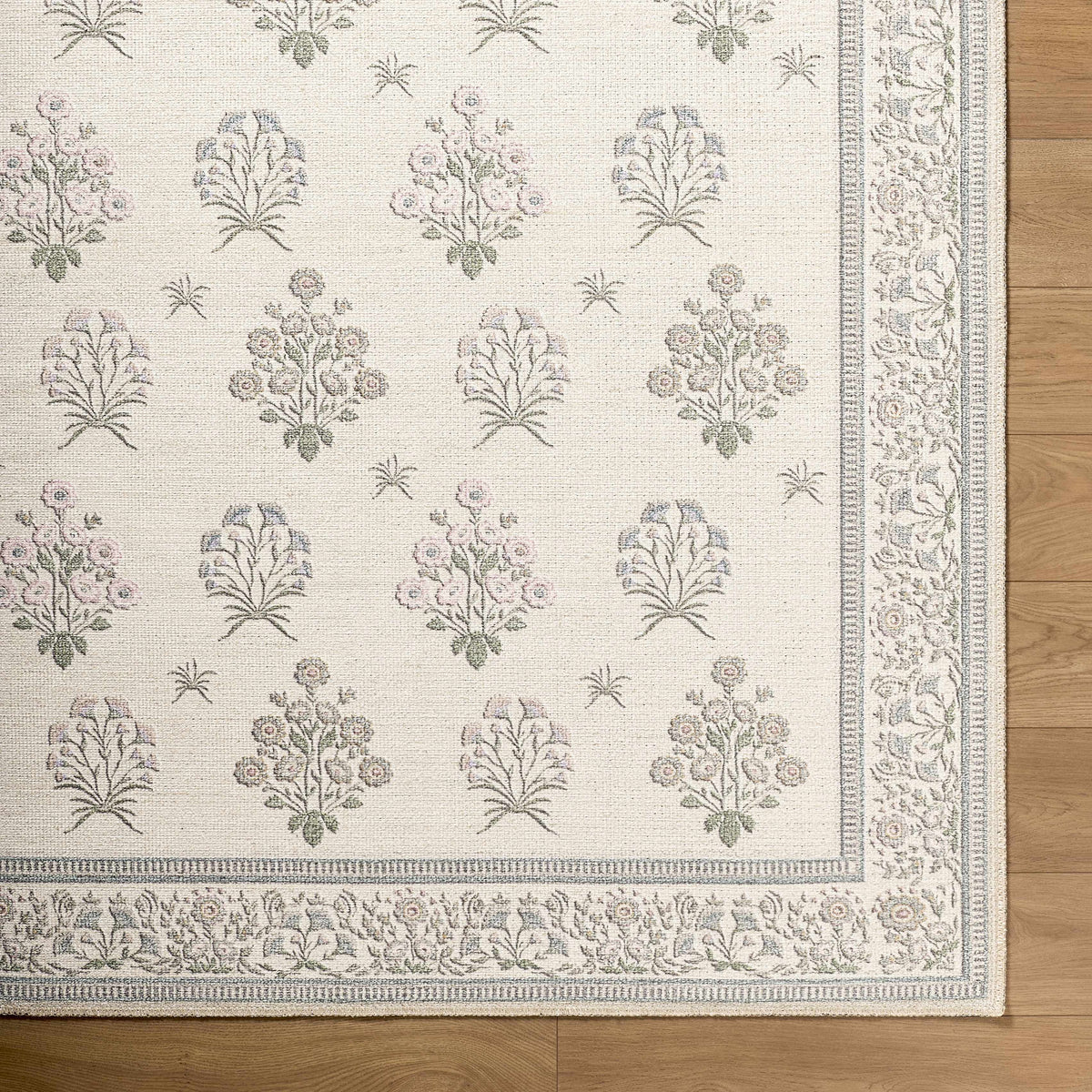 Aquene Ivory Washable Area Rug