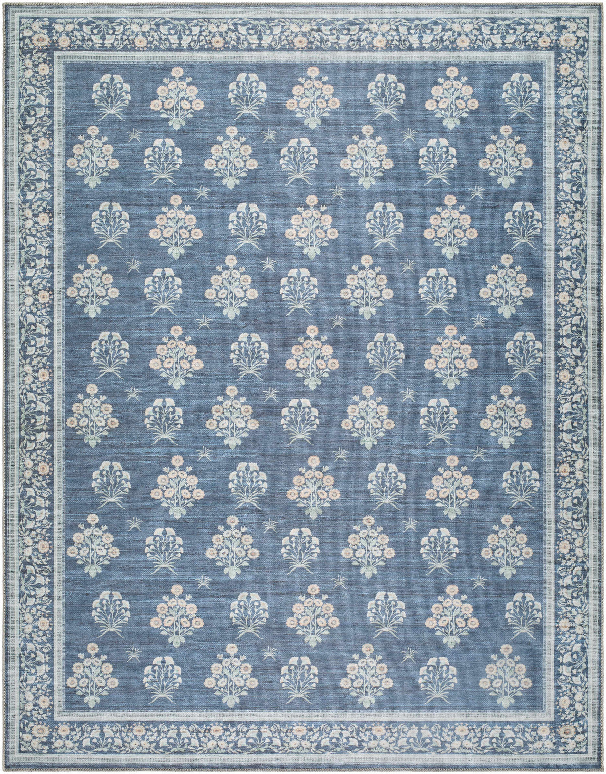 Aquene Denim Washable Area Rug