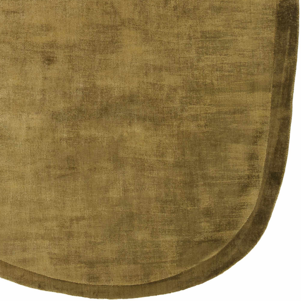 Kohou Green Solid Viscose Area Rug