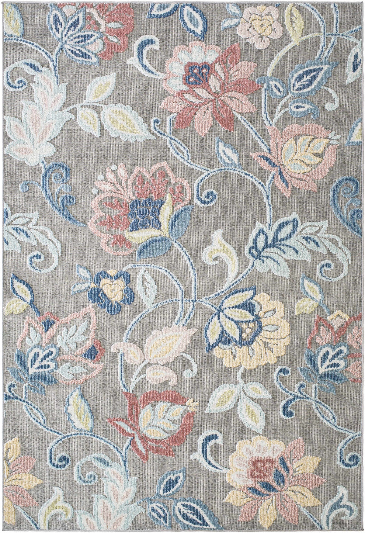 Piers Gray Outdoor Area Rug - Clearance