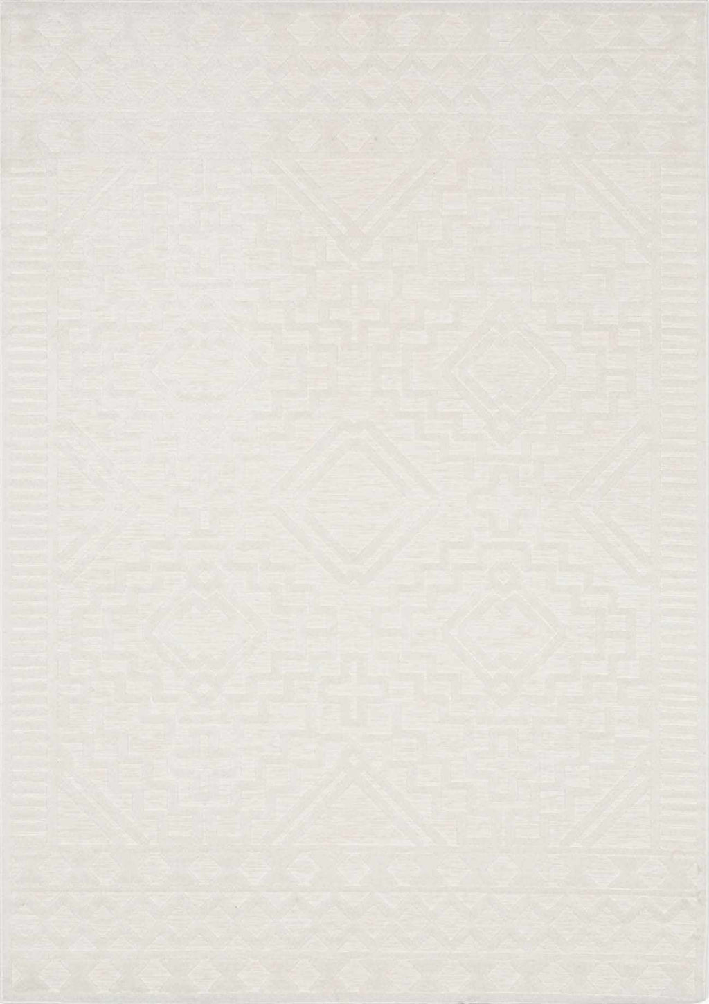 Plumtree 3D White Outdoor Rug