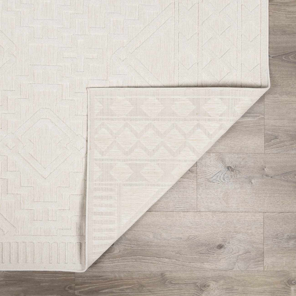 Plumtree 3D White Outdoor Rug