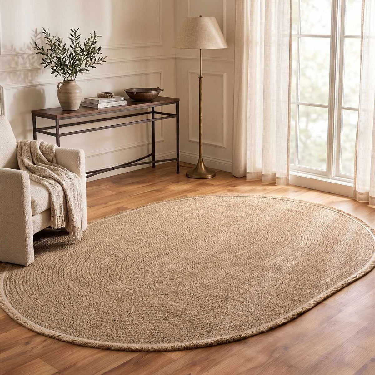 Fumiya Faux Jute Area Rug