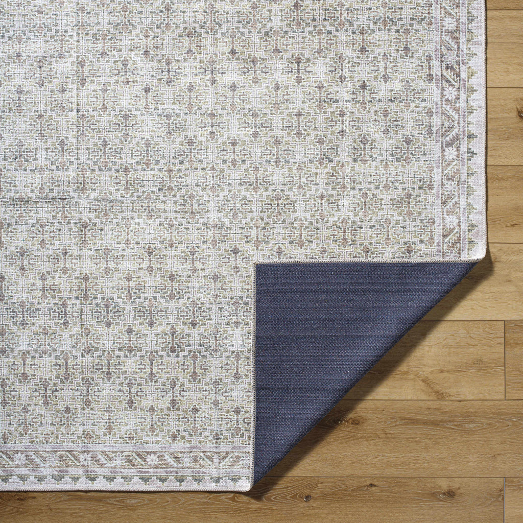 Livabliss x Our PNW Home Rainier Damask Tan Washable Rug