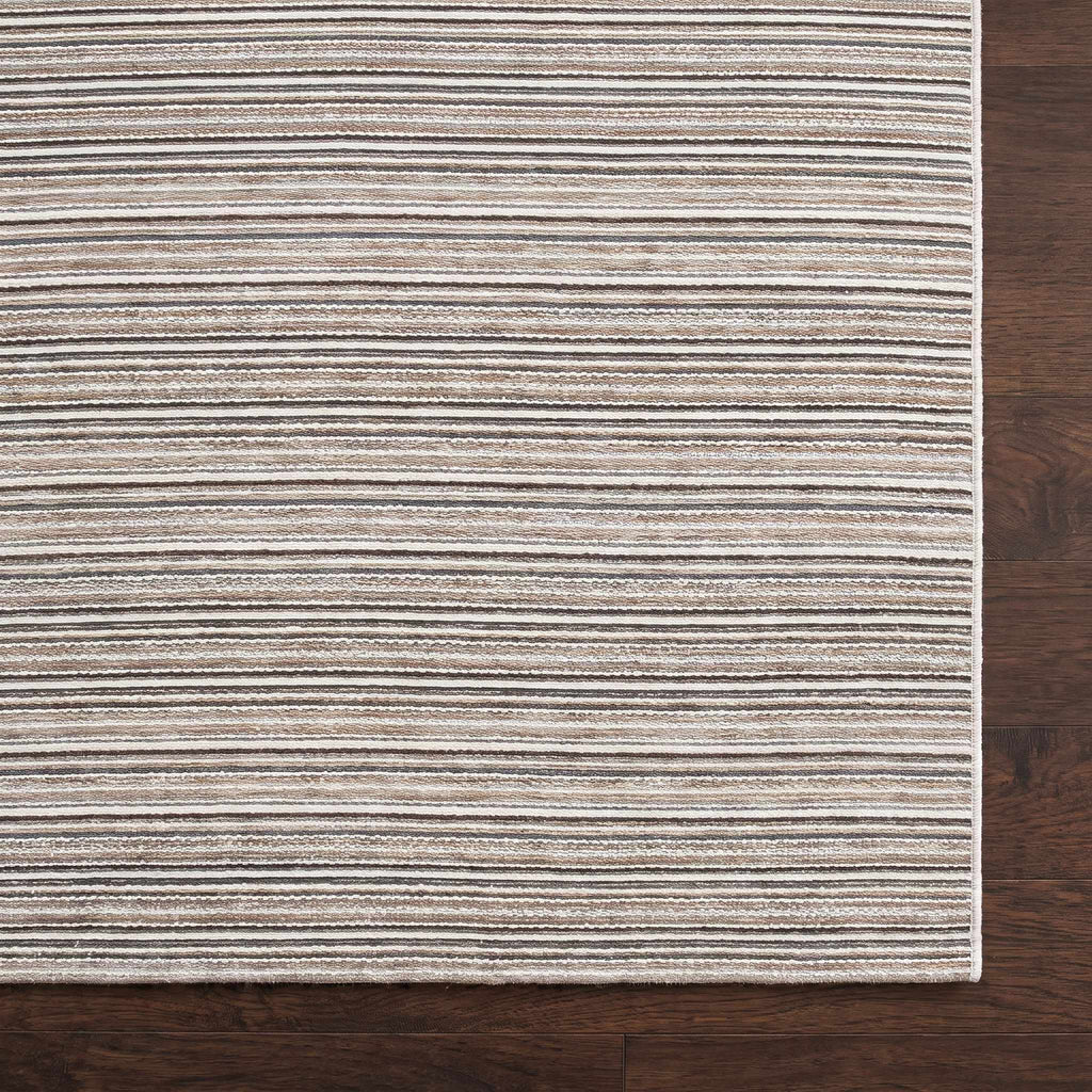 Jachai Beige Straped Washable Area Rug