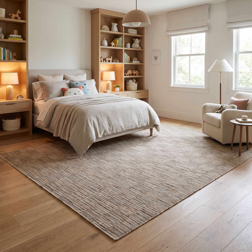 Desdra  Taupe Traditional Washable Area Rug