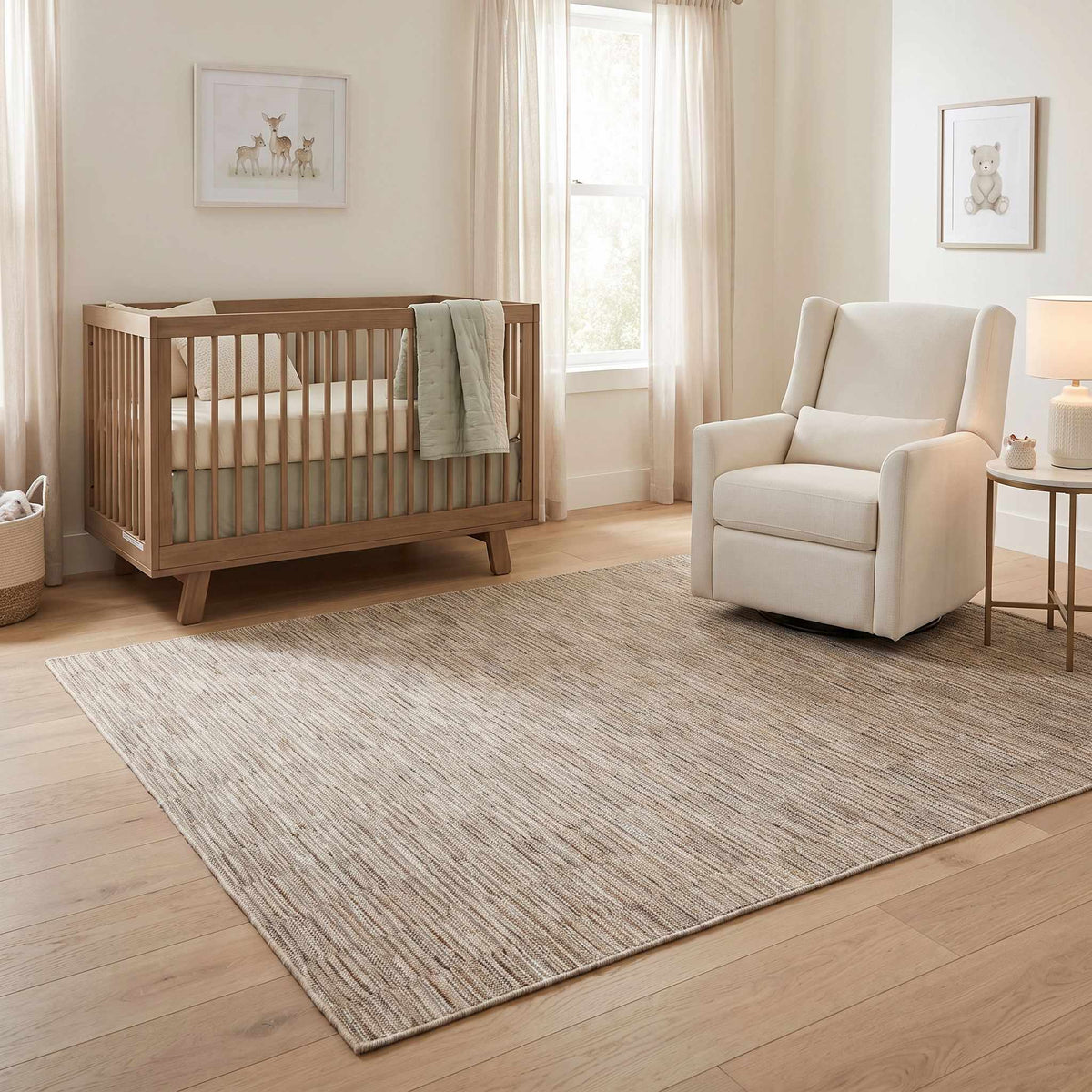 Desdra  Taupe Traditional Washable Area Rug